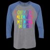 Unisex Triblend Three-Quarter Raglan T-Shirt Thumbnail