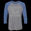 Unisex Triblend Three-Quarter Raglan T-Shirt Thumbnail