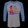 Unisex Triblend Three-Quarter Raglan T-Shirt Thumbnail