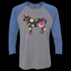 Unisex Triblend Three-Quarter Raglan T-Shirt Thumbnail