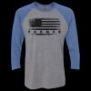 Unisex Triblend Three-Quarter Raglan T-Shirt Thumbnail