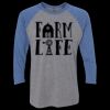 Unisex Triblend Three-Quarter Raglan T-Shirt Thumbnail