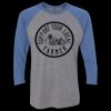 Unisex Triblend Three-Quarter Raglan T-Shirt Thumbnail