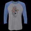 Unisex Triblend Three-Quarter Raglan T-Shirt Thumbnail