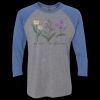 Unisex Triblend Three-Quarter Raglan T-Shirt Thumbnail