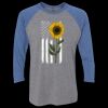 Unisex Triblend Three-Quarter Raglan T-Shirt Thumbnail