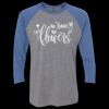 Unisex Triblend Three-Quarter Raglan T-Shirt Thumbnail