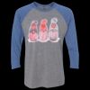 Unisex Triblend Three-Quarter Raglan T-Shirt Thumbnail