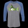 Unisex Triblend Three-Quarter Raglan T-Shirt Thumbnail