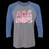 Unisex Triblend Three-Quarter Raglan T-Shirt Thumbnail