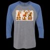 Unisex Triblend Three-Quarter Raglan T-Shirt Thumbnail