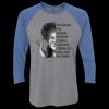 Unisex Triblend Three-Quarter Raglan T-Shirt Thumbnail