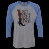 Unisex Triblend Three-Quarter Raglan T-Shirt Thumbnail