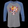 Unisex Triblend Three-Quarter Raglan T-Shirt Thumbnail