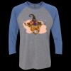 Unisex Triblend Three-Quarter Raglan T-Shirt Thumbnail