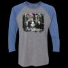 Unisex Triblend Three-Quarter Raglan T-Shirt Thumbnail