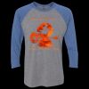 Unisex Triblend Three-Quarter Raglan T-Shirt Thumbnail