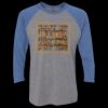 Unisex Triblend Three-Quarter Raglan T-Shirt Thumbnail