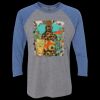 Unisex Triblend Three-Quarter Raglan T-Shirt Thumbnail