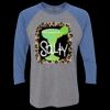 Unisex Triblend Three-Quarter Raglan T-Shirt Thumbnail