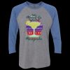 Unisex Triblend Three-Quarter Raglan T-Shirt Thumbnail