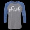 Unisex Triblend Three-Quarter Raglan T-Shirt Thumbnail