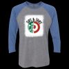 Unisex Triblend Three-Quarter Raglan T-Shirt Thumbnail