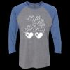 Unisex Triblend Three-Quarter Raglan T-Shirt Thumbnail