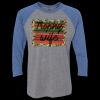 Unisex Triblend Three-Quarter Raglan T-Shirt Thumbnail