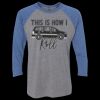 Unisex Triblend Three-Quarter Raglan T-Shirt Thumbnail