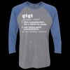 Unisex Triblend Three-Quarter Raglan T-Shirt Thumbnail