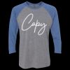 Unisex Triblend Three-Quarter Raglan T-Shirt Thumbnail