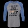 Unisex Triblend Three-Quarter Raglan T-Shirt Thumbnail