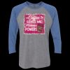 Unisex Triblend Three-Quarter Raglan T-Shirt Thumbnail