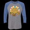 Unisex Triblend Three-Quarter Raglan T-Shirt Thumbnail