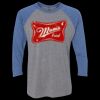 Unisex Triblend Three-Quarter Raglan T-Shirt Thumbnail