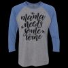 Unisex Triblend Three-Quarter Raglan T-Shirt Thumbnail