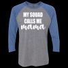 Unisex Triblend Three-Quarter Raglan T-Shirt Thumbnail