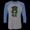 Unisex Triblend Three-Quarter Raglan T-Shirt Thumbnail
