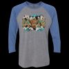 Unisex Triblend Three-Quarter Raglan T-Shirt Thumbnail