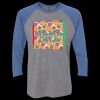 Unisex Triblend Three-Quarter Raglan T-Shirt Thumbnail