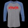 Unisex Triblend Three-Quarter Raglan T-Shirt Thumbnail