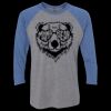 Unisex Triblend Three-Quarter Raglan T-Shirt Thumbnail