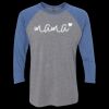 Unisex Triblend Three-Quarter Raglan T-Shirt Thumbnail