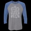 Unisex Triblend Three-Quarter Raglan T-Shirt Thumbnail