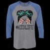 Unisex Triblend Three-Quarter Raglan T-Shirt Thumbnail