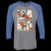 Unisex Triblend Three-Quarter Raglan T-Shirt Thumbnail