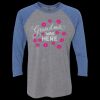 Unisex Triblend Three-Quarter Raglan T-Shirt Thumbnail