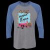 Unisex Triblend Three-Quarter Raglan T-Shirt Thumbnail