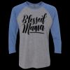 Unisex Triblend Three-Quarter Raglan T-Shirt Thumbnail